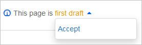 Accepting a draft from the title section