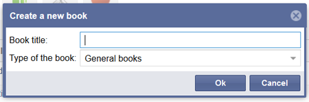 Screenshot: Choose a fitting name for your book!