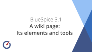 A wiki page: Its elements and tools