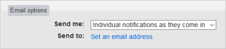 notification email options