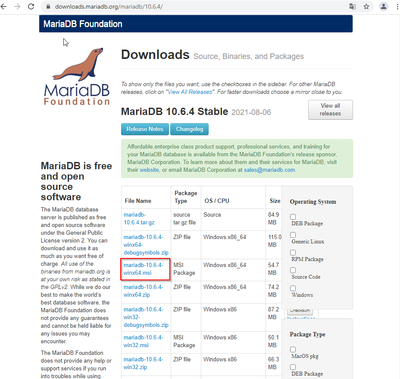 MariaDB Download 02