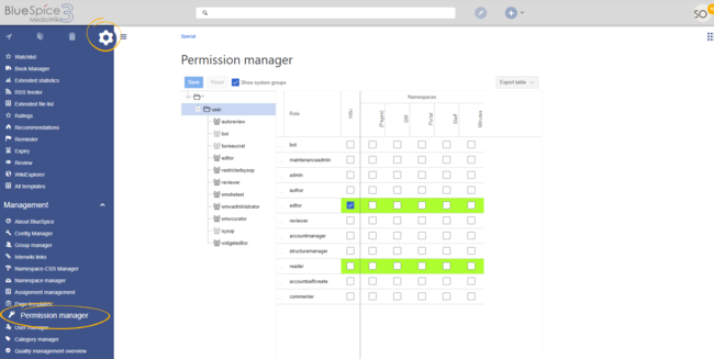 Permission manager