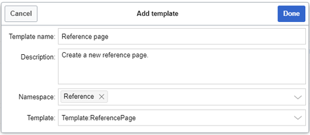 Creating a page template